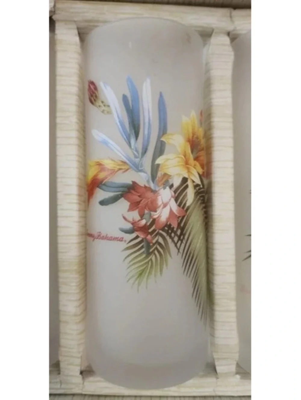 Vintage Collector's Tommy Bahama Frosted Tropical Tumblers Set of 6 (Never Used)